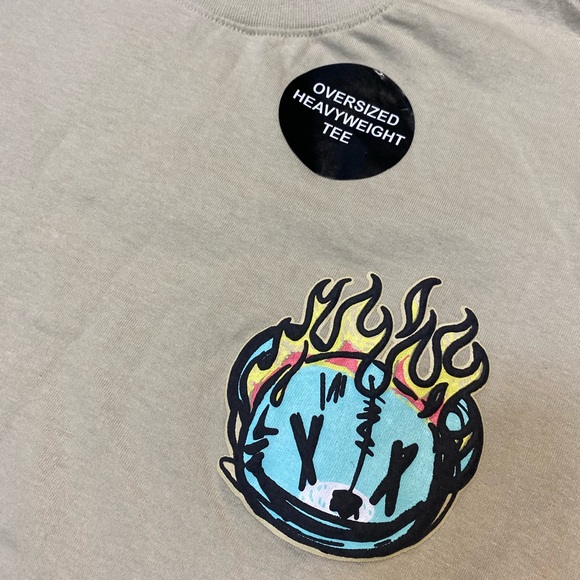 Savage OG oversized front and back Print T-Shirt Sz L Beige New! - Picture 6 of 6